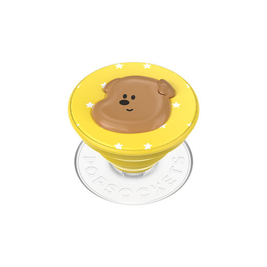 【伴游奇遇记】黄气球小狗 PopSockets X 1107 吐舌小狗 POPGRIP泡泡骚手机粘贴式气囊支架 Airbag软垫系列 黄色 小狗 捏捏 商品图0