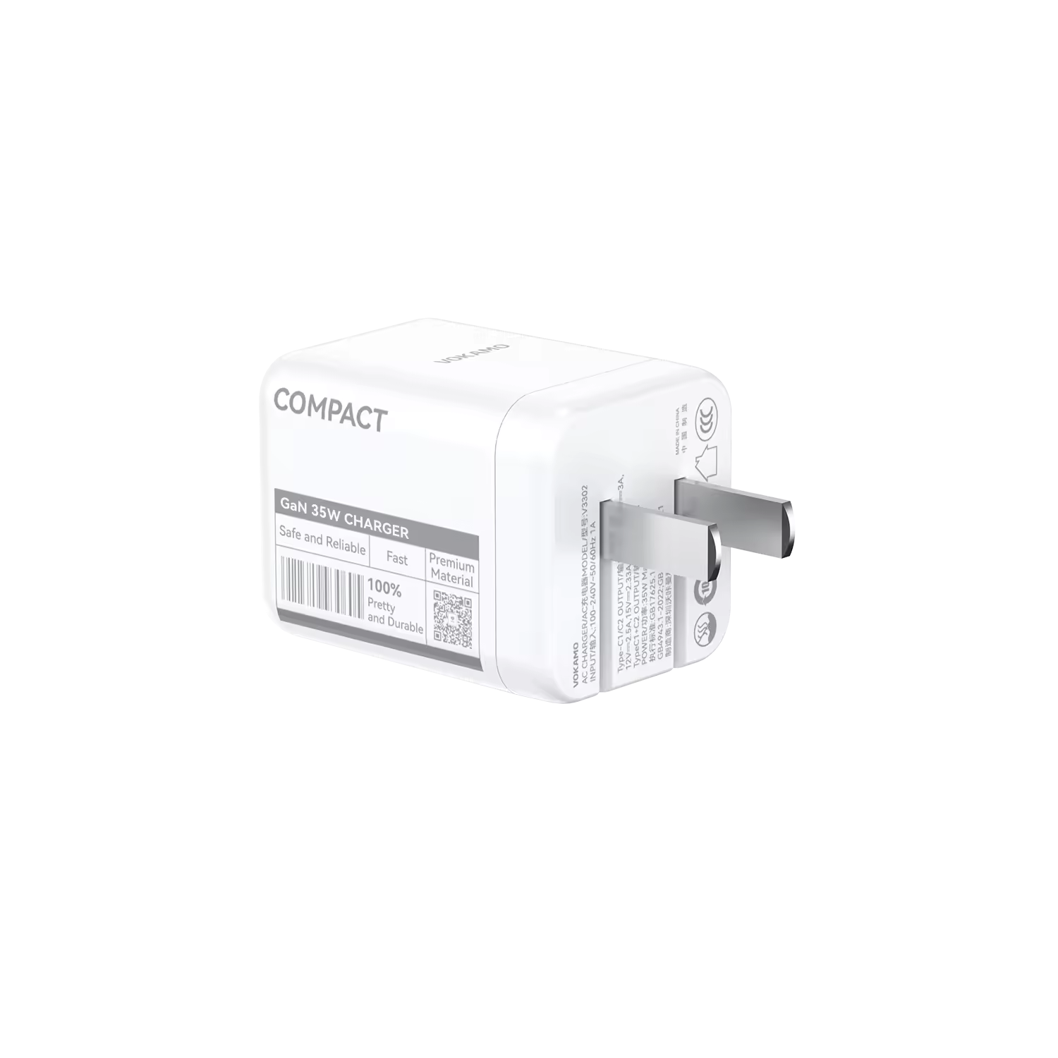 VOKAMO 沃咔曼 Spow Mini GaN Type-C双口充电器