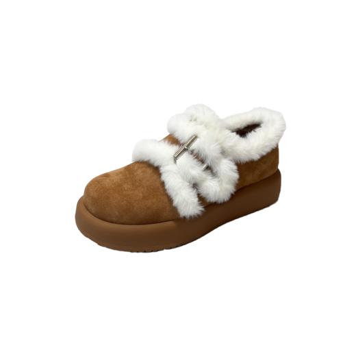 西村名物2025年冬季新款厚底防滑舒适保暖毛绒内里内垫勃肯鞋毛毛鞋T25DM40061 商品图9