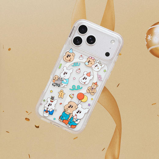 【伴游奇遇记】小狗派对 PopSockets X 1107 吐舌小狗 POPCASE手机壳 MagSafe Popcase磁吸款 透明 拼贴 iPhone17/16/15/14/13 商品图1