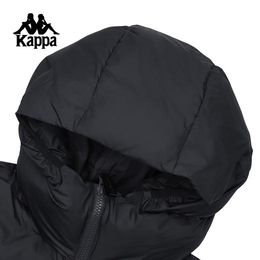 Kappa 冬季新款黑色长款连帽羽绒外套保暖加厚运动外套K0EZ2YY80S 商品图3