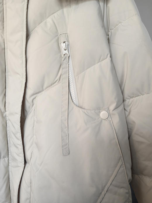 安诺Sakura Sprite【倍暖羽绒】弧形口袋连帽休闲羽绒服	LDWGY121 商品图11