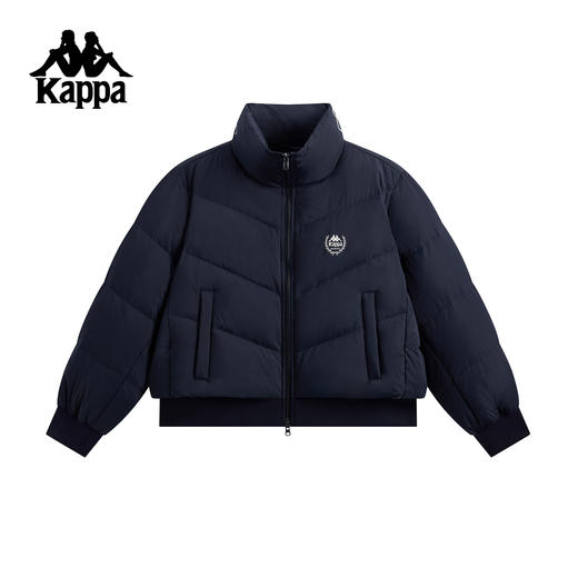Kappa 运动羽绒服2025新款女短款立领休闲保暖宽松外套K0G22YY01 商品图0