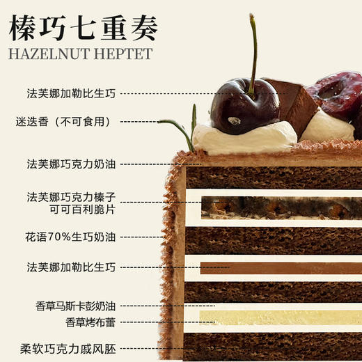 榛巧七重奏【车厘子换黑莓介意勿拍！！！】（【70%醇香黑巧】来自科特迪瓦的单一产地的巧克力，拥有花香，浓郁苦味，木质调香气的一款巧克力，以及炒制焦糖榛子的坚果香甜“苦巧党必选款 ~ 商品图2