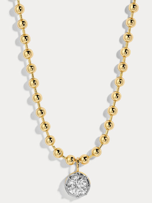 北京仓｜Lili Claspe-Cleo Ball-网球 双色 锆石 吊坠 项链［美国设计师］ 商品图0