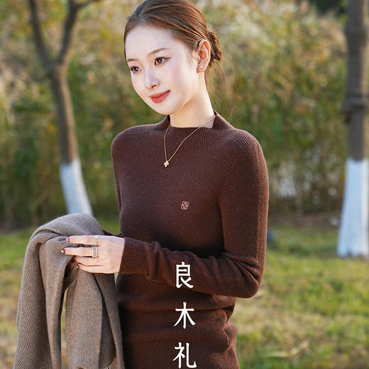【预售7天】良木礼山羊绒半高领打底（D251101803） 商品图1