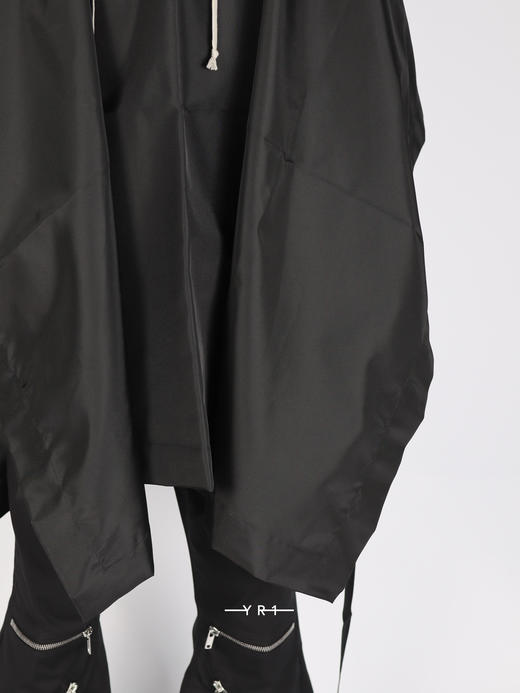 Rick Owens Drkshdw | 黑色尼龙帆布康科迪安斗篷 商品图8