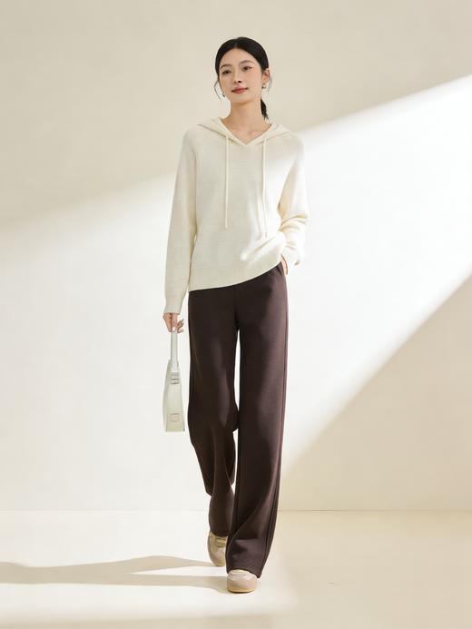 M1LI臣禾	【米白加绒云朵智慧裤】 松紧腰直筒休闲裤	JZ254060193 商品图10