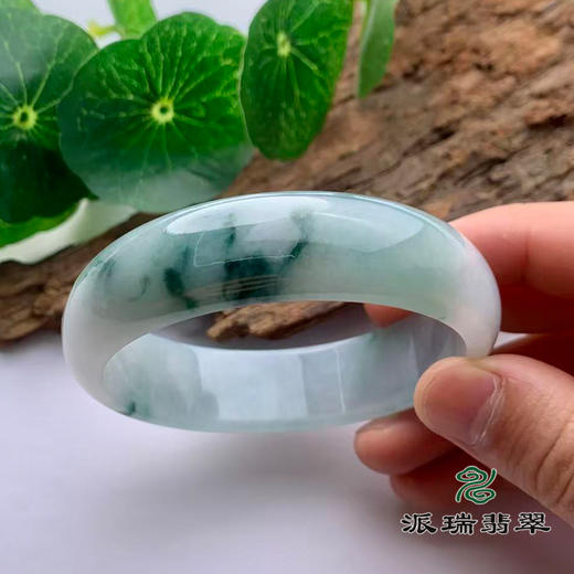派瑞翡翠 翡翠手镯 糯种 飘花 商品图2