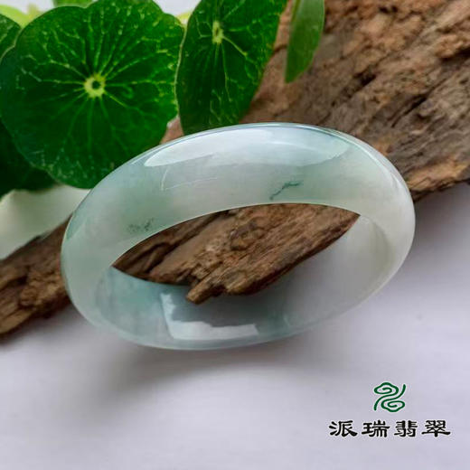 派瑞翡翠 翡翠手镯 糯种 飘花 商品图1