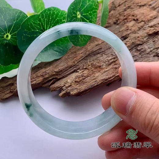 派瑞翡翠 翡翠手镯 糯种 飘花 商品图3