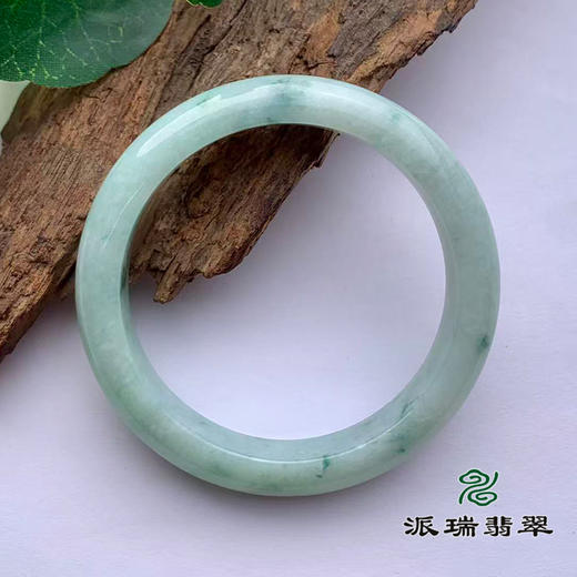 派瑞翡翠 翡翠手镯 糯种 飘兰花 商品图1