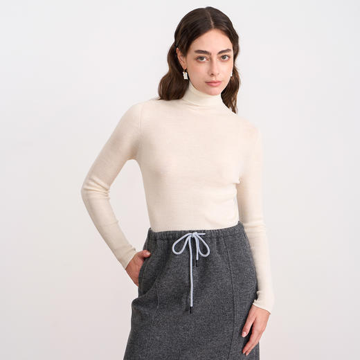 同款下架-【精纺羊毛针织衫】EITIE爱特爱舒适修身高领打底秋季新新款C2501812 商品图10