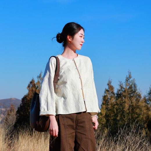 【抖音专属】新中式衬衣（24710632凝脂-结缘款） 商品图0