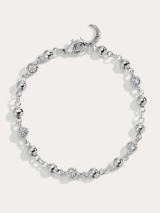 北京仓｜Lili Claspe-Stella-银色 网球 锆石 手链［美国设计师］ 商品图1