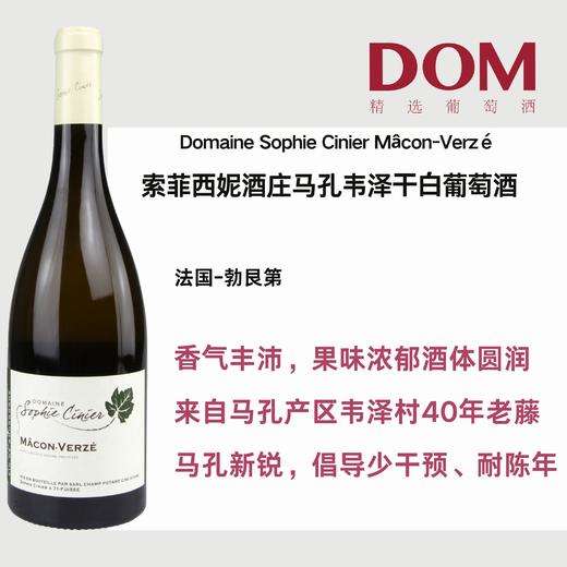 索菲西妮酒庄马孔韦泽干白葡萄酒 Domaine Sophie Cinier Mâcon-Verzé 商品图0
