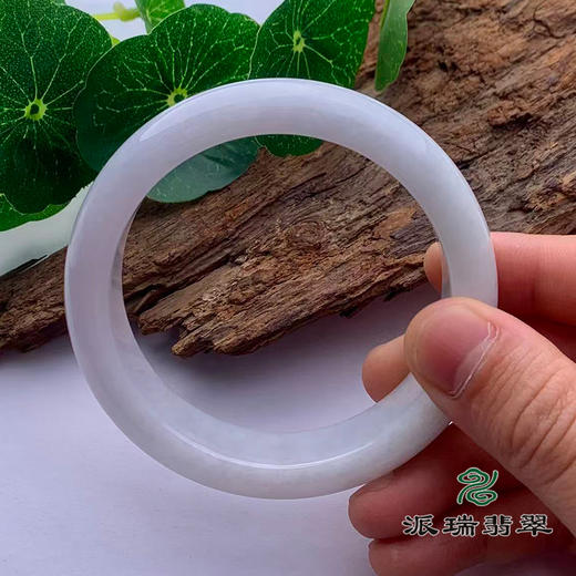 派瑞翡翠 翡翠手镯 糯种 白色 商品图2