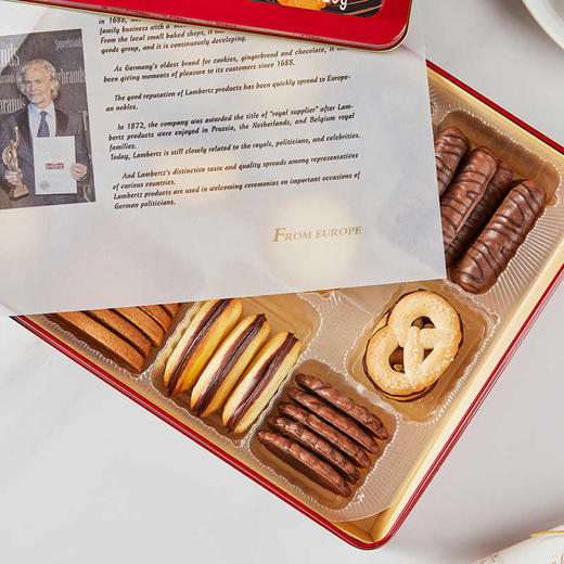 Lambertz甄选什锦巧克力曲奇饼干礼盒420g 十二种口味经典搭配  美味不重样/055805 商品图3
