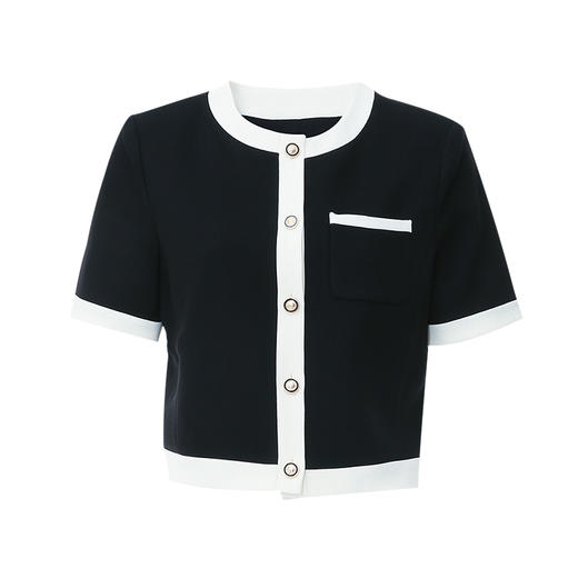 EITIE爱特爱春季新款时尚百搭短款外套女7703406 商品图10