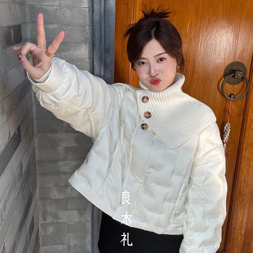 【部分现货】良木礼针织领鹅绒服（D258349） 商品图2