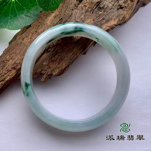派瑞翡翠 翡翠手镯 糯种 飘花 商品图1