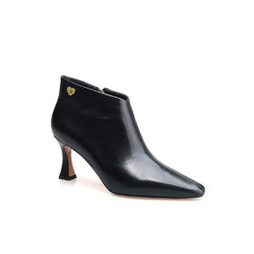 豪麟名鞋迪嘉女鞋短靴胎牛皮革DJELA52WN024黑色