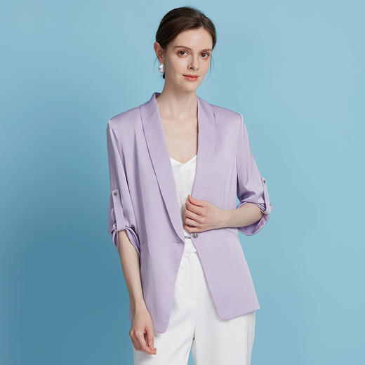 EITIE爱特爱夏季新款休闲轻薄一粒扣西装外套7803506 商品图3