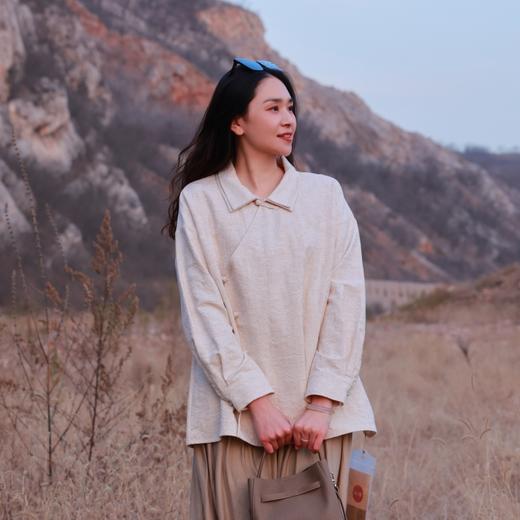 【抖音专属】晴天•新中式衬衣（24810134-蜜合） 商品图0