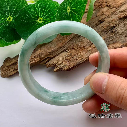 派瑞翡翠 翡翠手镯 糯种 飘花 商品图2
