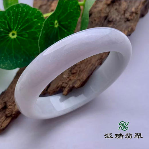 派瑞翡翠 翡翠手镯 糯种 白色 商品图0