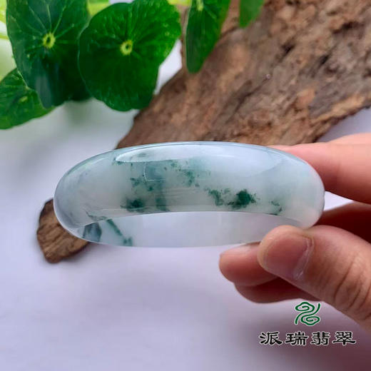 派瑞翡翠 翡翠手镯 糯种 飘花 商品图3