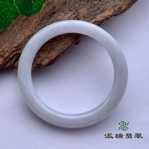 派瑞翡翠 翡翠手镯 糯种 白色 商品图3