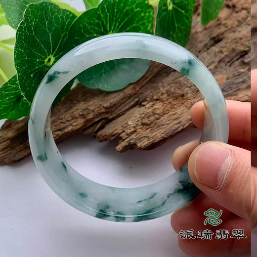 派瑞翡翠 翡翠手镯 糯种 飘花 商品图1