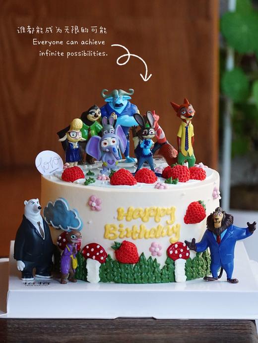 「疯狂动物城2.0大集合」公仔版·100%动物奶油（附图6寸·提前8小时预订） 商品图1