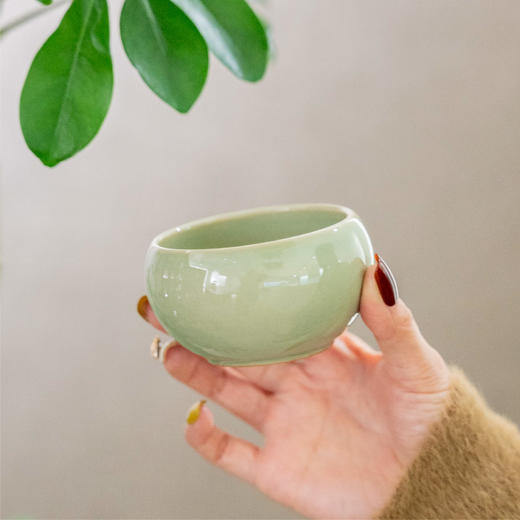 羽诗制造出品 喜乐满杯越窑青瓷罗汉杯弥勒福袋乐挂件文创礼盒套装 商品图2