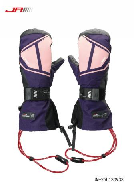 25/26JR嘉锐森色动系列内护掌防护连指滑雪手套拉链PRO款