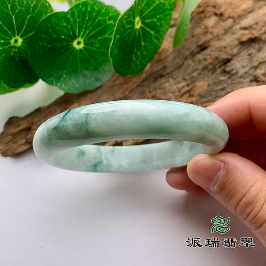 派瑞翡翠 翡翠手镯 糯种 飘花 商品图1