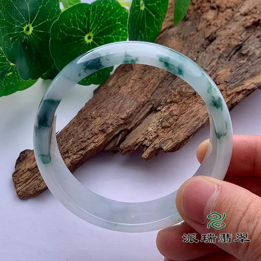派瑞翡翠 翡翠手镯 糯种 飘花 商品图1