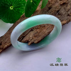 派瑞翡翠 翡翠手镯 糯种 绿色