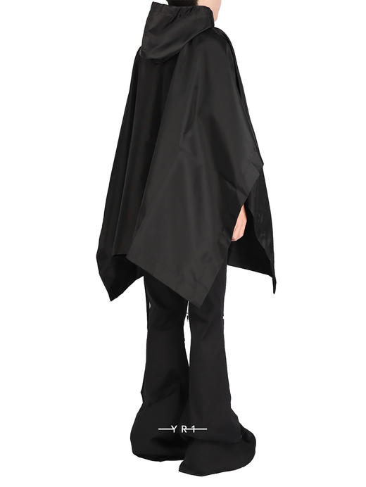 Rick Owens Drkshdw | 黑色尼龙帆布康科迪安斗篷 商品图3
