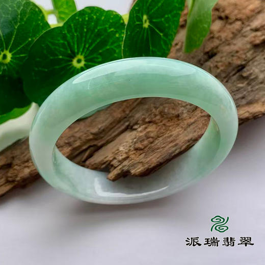 派瑞翡翠 翡翠手镯 糯种 绿色 商品图0