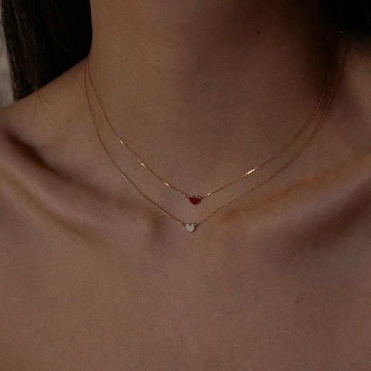 北京仓｜Vanrycke-EMOJI-18K玫瑰金 小红心 项链［法国设计师］ 商品图3