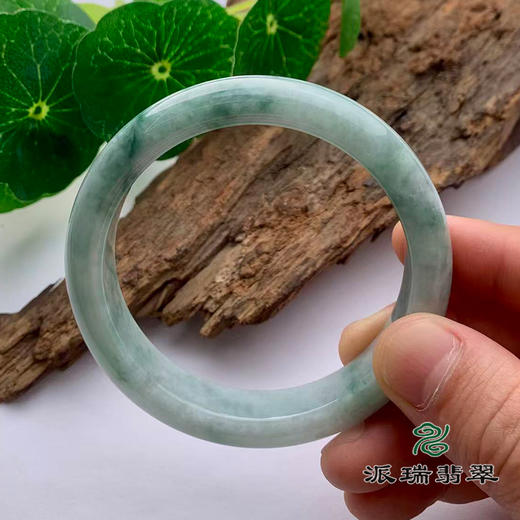 派瑞翡翠 翡翠手镯 糯种 飘花 商品图3