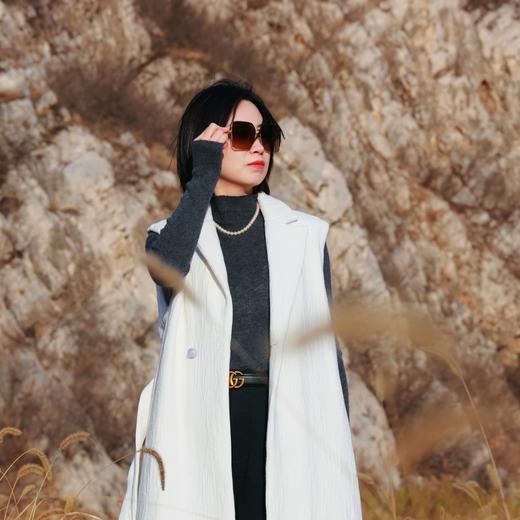 【抖音专属】不染•棉服西装马甲（24802126-铅华-设计师） 商品图3