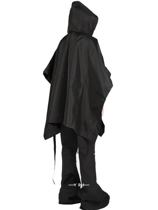 Rick Owens Drkshdw | 黑色尼龙帆布康科迪安斗篷 商品图4