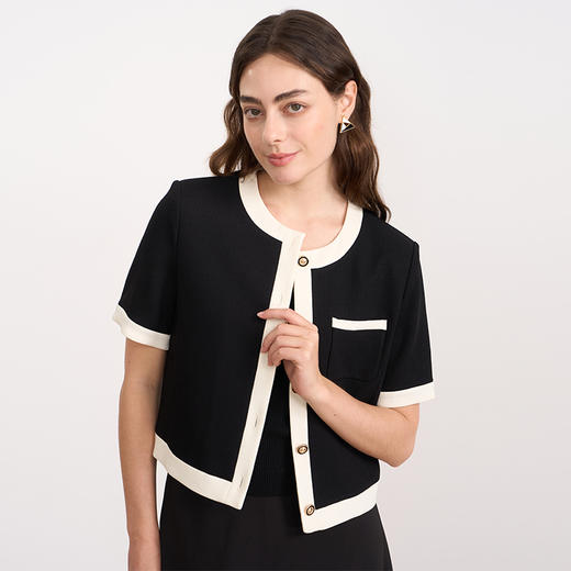 EITIE爱特爱春季新款时尚百搭短款外套女7703406 商品图6