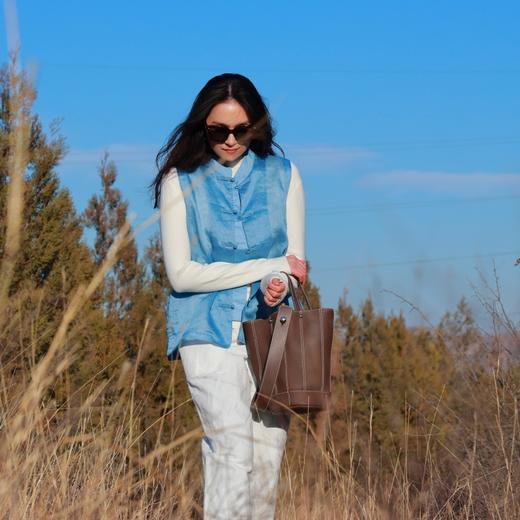 【抖音专属】马甲(21704036B-吐绶蓝) 商品图0