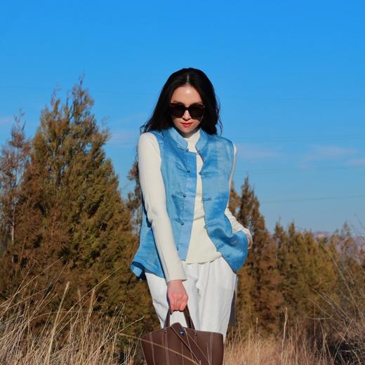 【抖音专属】马甲(21704036B-吐绶蓝) 商品图3