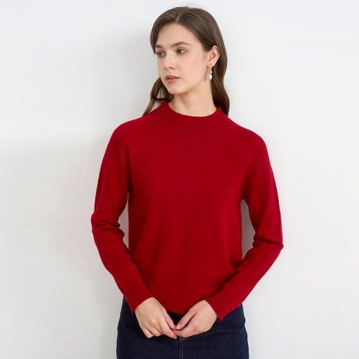 【立领羊毛针织衫】EITIE爱特爱气质半高领舒适百搭秋季新款针织衫D2501927 商品图7