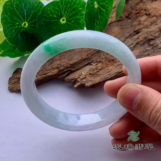 派瑞翡翠 翡翠手镯 糯种 绿色 商品图3